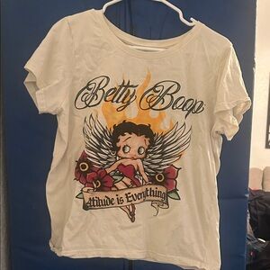 Betty Boop White Graphic Tee - Short Sleeve